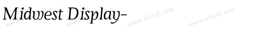 Midwest Display字体转换
